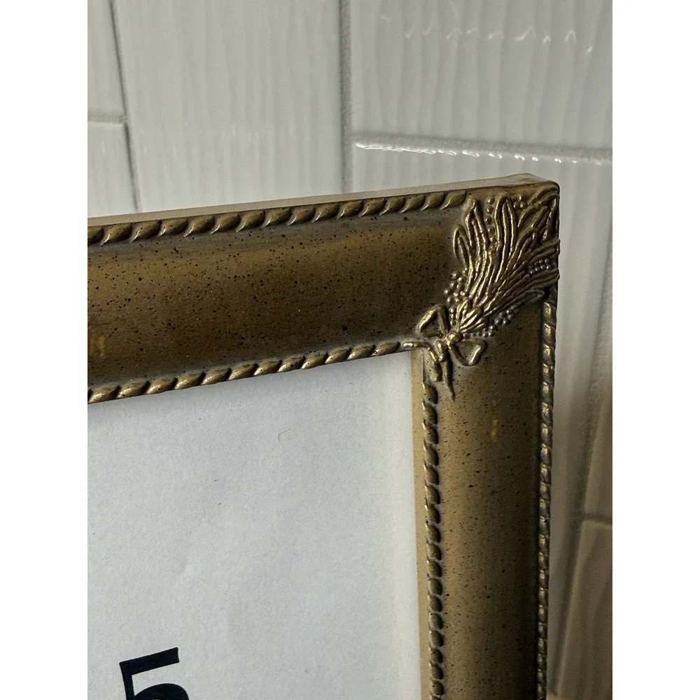 Lot of 2 Ornate Gold Toned Wood Picture Frame 8x10  GUC